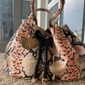 IRIS TYLER Leather Snake Print 🐍 Satchel